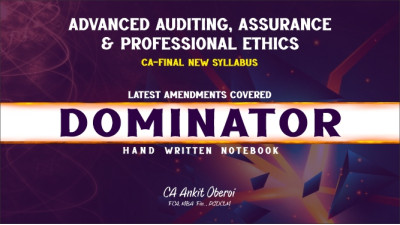 ADVANCED AUDITING, ASSURANCE & PROFESIONAL ETHICS - (HAND WRITTEN NOTEBOOK) - DOMINATOR BLACK & WHITE HARDBOOK - MAY 2025/NOV 2025