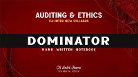 CA-INTER AUDIT (HAND WRITTEN NOTEBOOK) - DOMINATOR BLACK & WHITE HARDBOOK