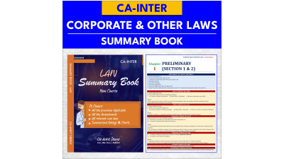 LAW (SUMMARY BOOK) - CA INTER B/W