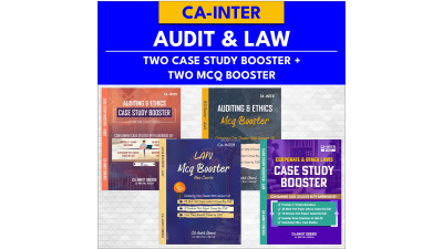 AUDIT & LAW – 2 CASE STUDY BOOSTERS + 2 MCQ BOOSTERS - CA INTER COLOURED