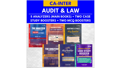 AUDIT & LAW – 5 MAIN BOOKS + 2 CASE STUDY BOOSTERS + 2 MCQ BOOSTERS - CA INTER COLOURED