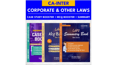 LAW - CASE STUDY BOOSTER + MCQ BOOSTER + SUMMARY BOOK - CA INTER COLOURED