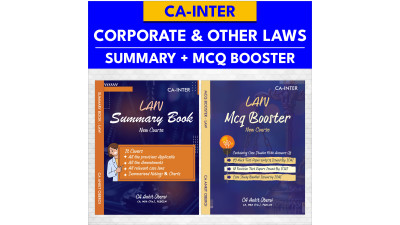 CA INTER LAW SUMMARY BOOK + MCQ BOOSTER (HARDBOOK) MAY 2026/SEP 2026/ JAN 2027